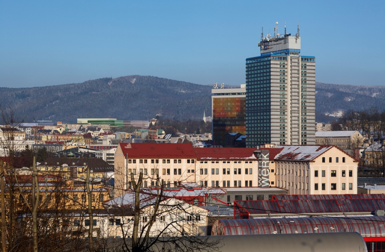 Budoucí pohled na KNL od budovy kraje